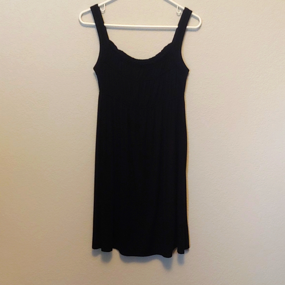 Loft Brand Summer Dress Black size XS with Gathered Top